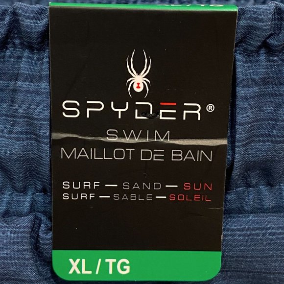 SPYDER Blue Green Swim Shorts Mens Size XL Quick Dry UPF 30+ Boxer Line… - Picture 10 of 10